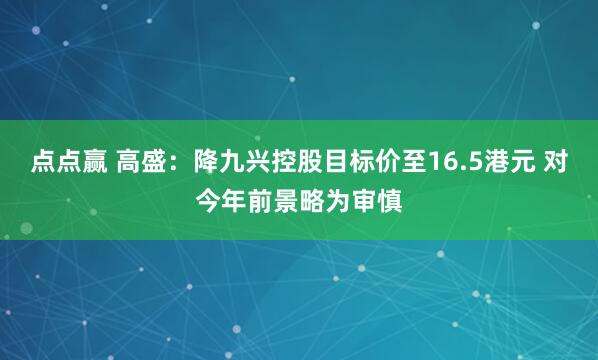 点点赢 高盛：降九兴控股目标价至16.5港元 对今年前景略为审慎
